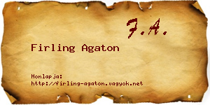 Firling Agaton névjegykártya